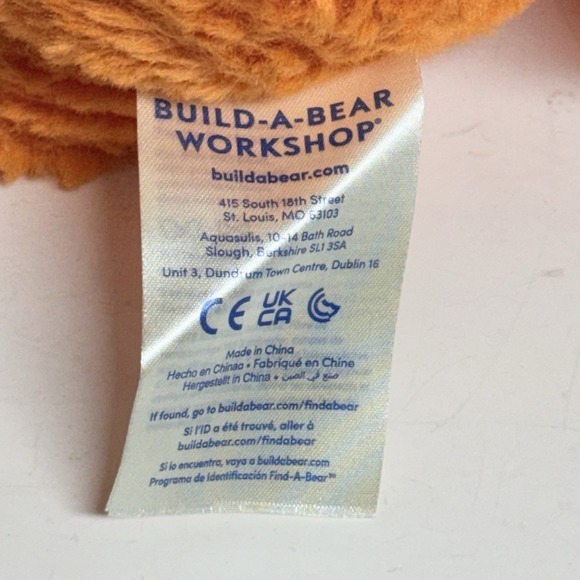 Build A Bear Halloween Jack-O-Lantern Head Orange Pumpkin Plush Sound Works - Picture 3 of 6